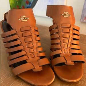 Coach Women's Brown Strappy Sandals